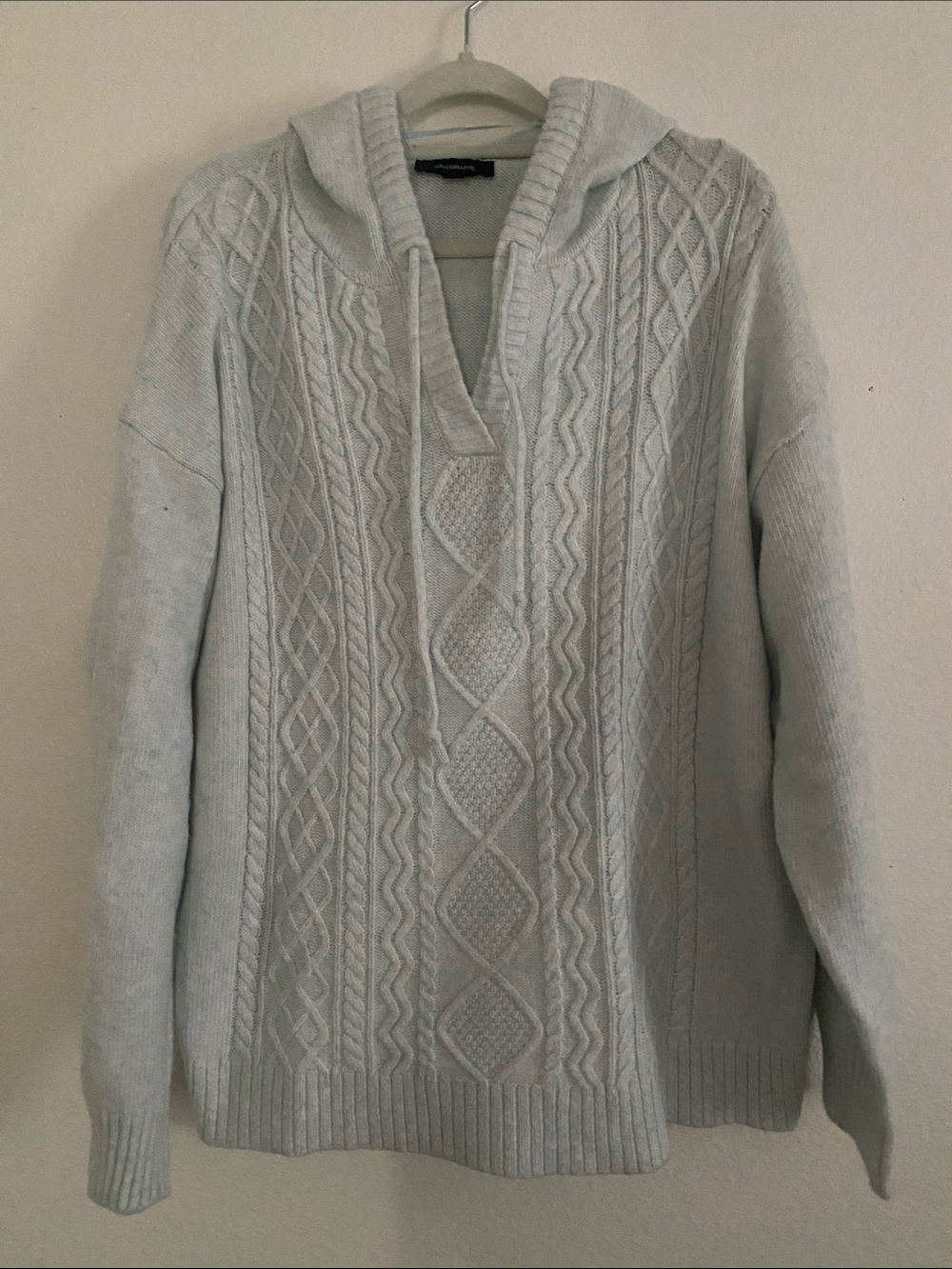 CALLIGRAPHE Cozy Cable Knit Hoodie Sweater. Size XL - Picture 3 of 13